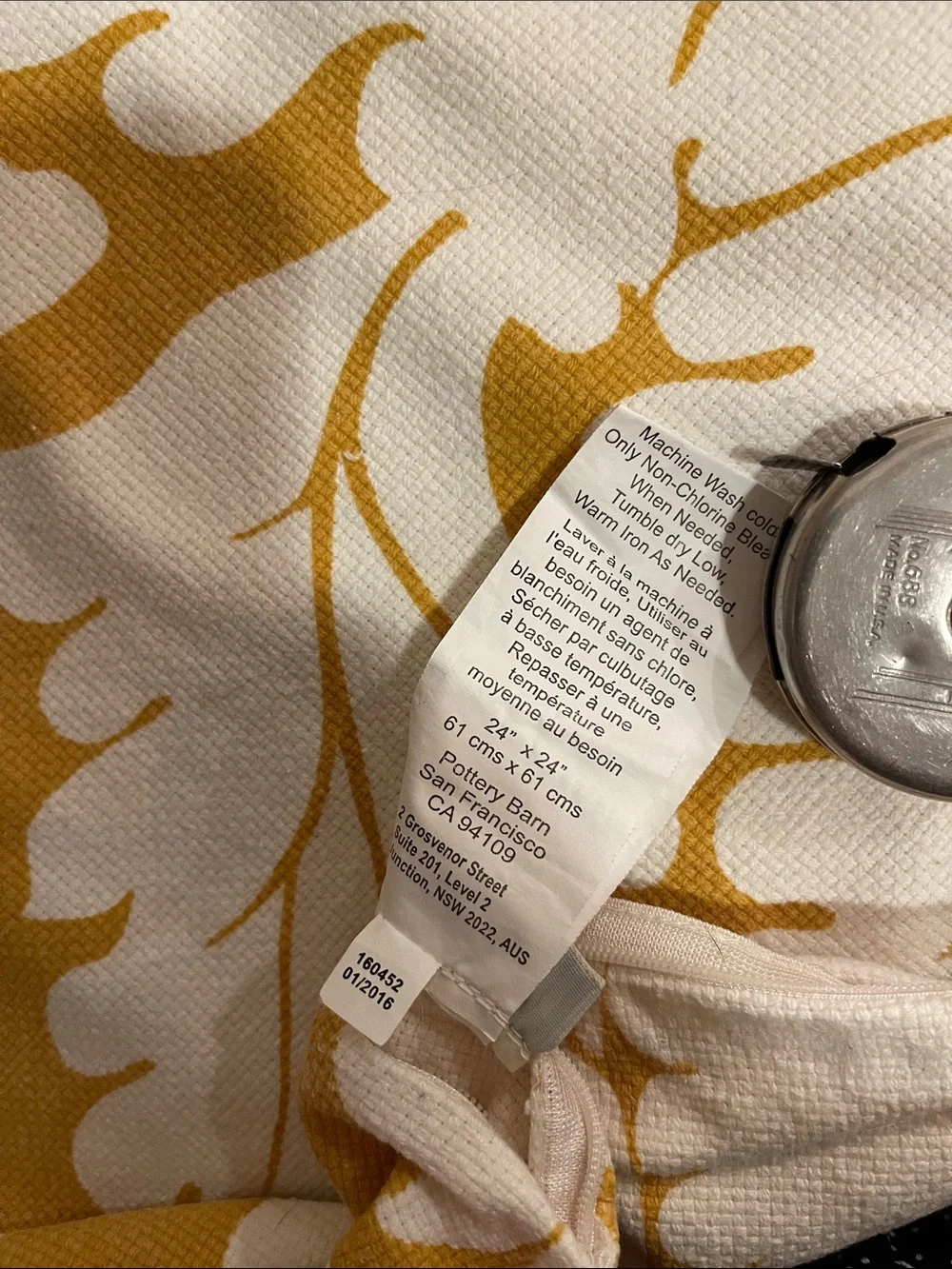 Set of two Pottery Barn Euro 24x24” or Throw Pillow Covers w/ minor flaws